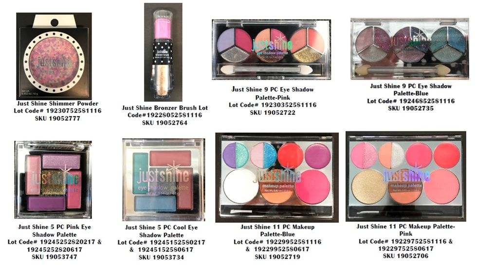 Justice has announced a recall of 8 makeup products due to asbestos concerns.