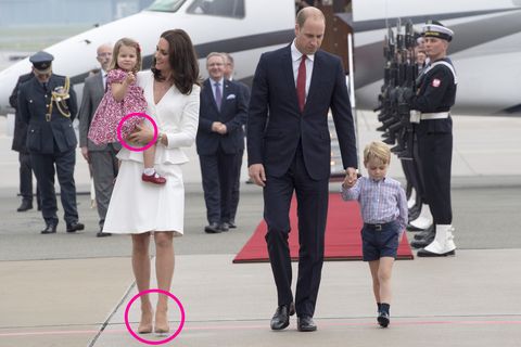 the royal family arriving in poland