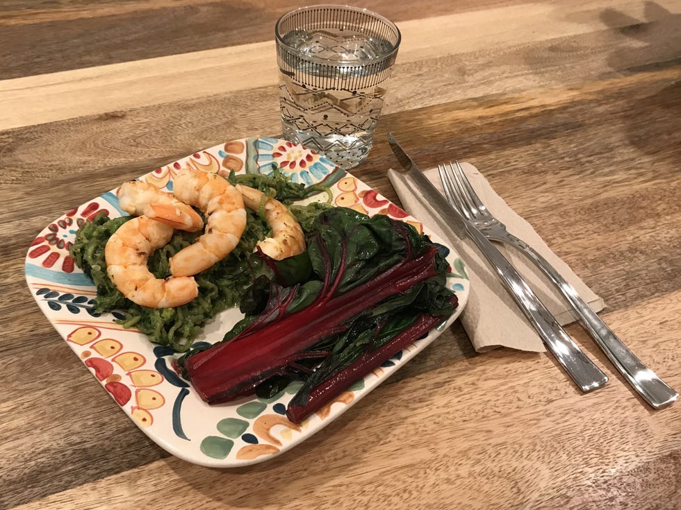 shrimp and chard