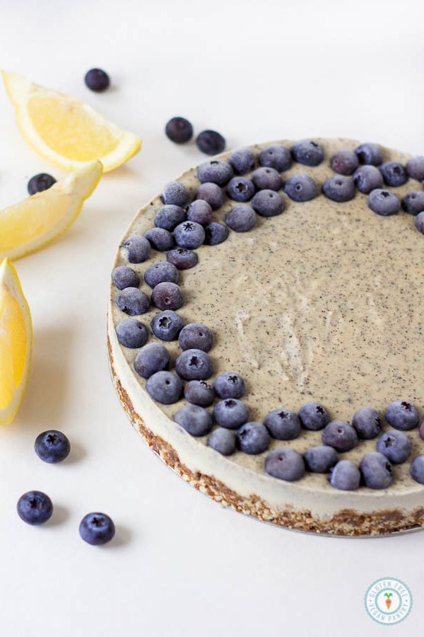 18 Best Vegan Cheesecake Recipes How To Make Vegan Cheesecake   1519839811 Earl Grey Infused Lemon Blueberry Cheesecake Gluten Free Vegan Pantry 