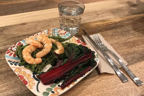 shrimp and chard