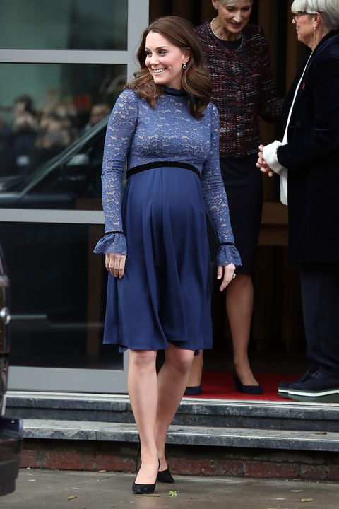 kate middleton blue lace seraphine dress maternity style