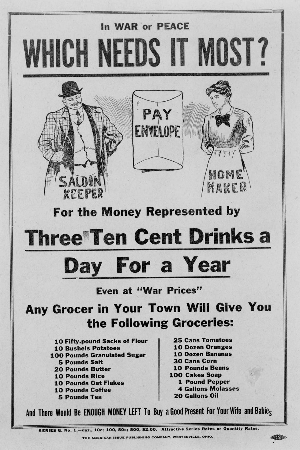 1918 temperance poster