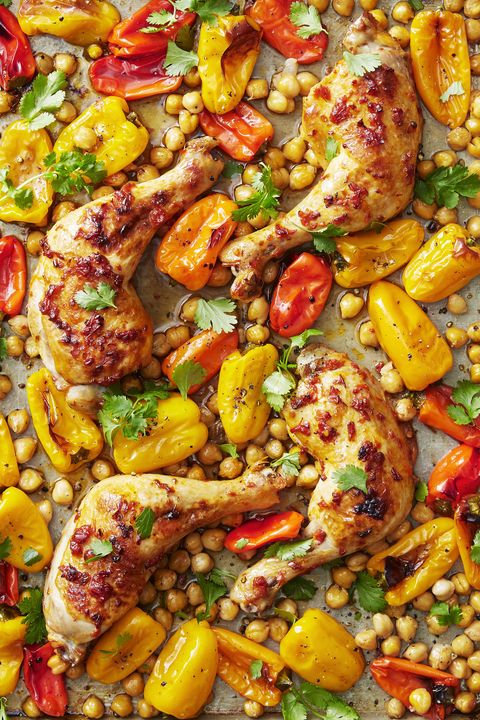 Sheet Pan Chickpea Chicken - Healthy Chicken Dinners