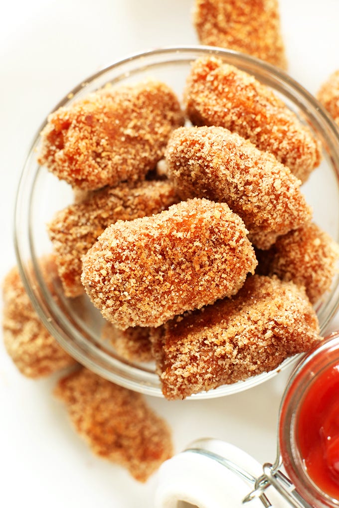 a close up of baked sweet potato tater tots
