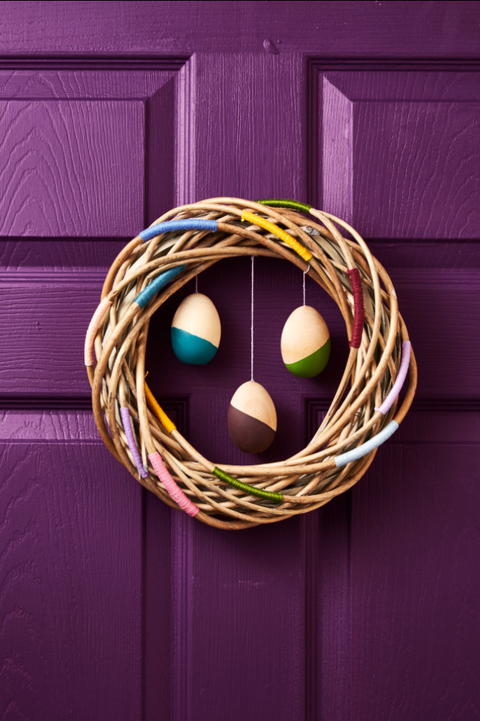 Artisanat de Pâques Easy Purple Door Colorful Wreath (Couronne colorée pour la porte)