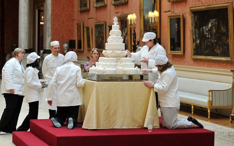 Prince William and Duchess Kate's wedding cake.