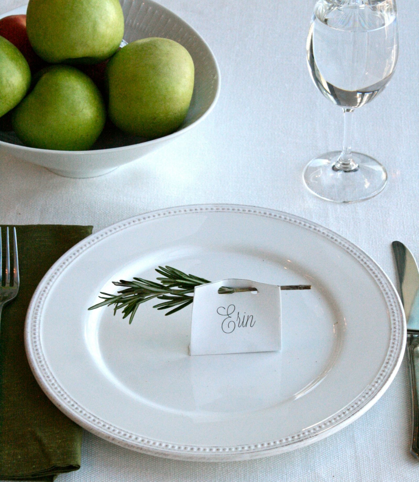 place setting tags