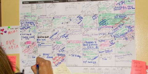written schedule calendar