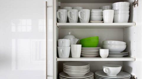 Closet Storage Solutions Dishes In Kitchen Cabinet