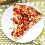 White Pizza with Fresh Tomato Topping