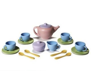 pottery barn green toys tea set