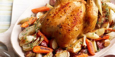 roasted chicken winter vegetables