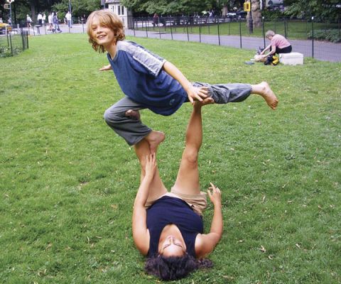 Acro-balancing in the park