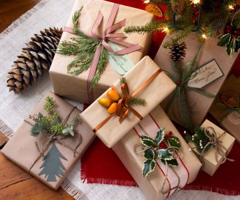 brown parcel wrapping paper