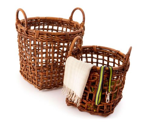 basket holding household items
