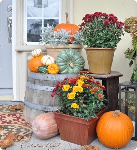 Fall Porch Decorating Idea Diy Curb Eal Centsational Celebrate The Harvest