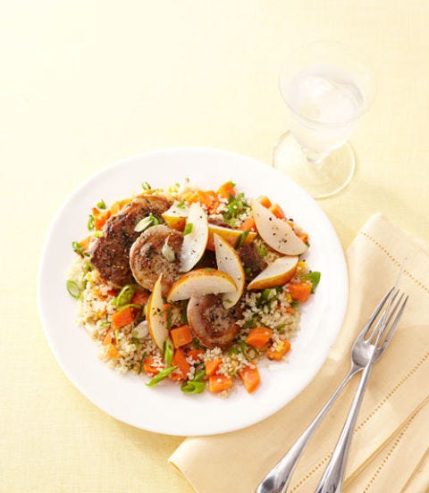 pork and pears with quinoa