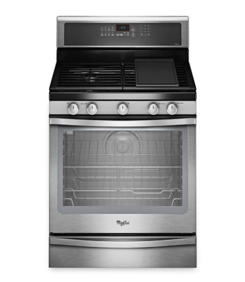 whirlpool gas range with convection wfg720h0as