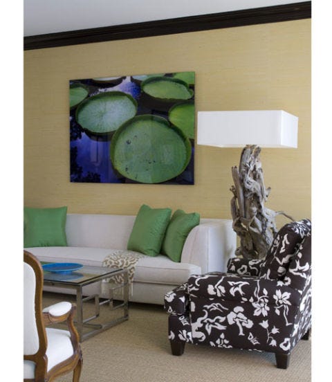 living room with eclectic pieces