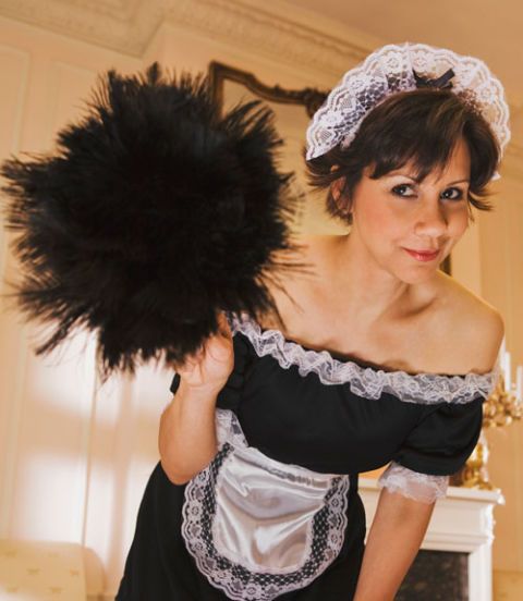 woman in french maid costume