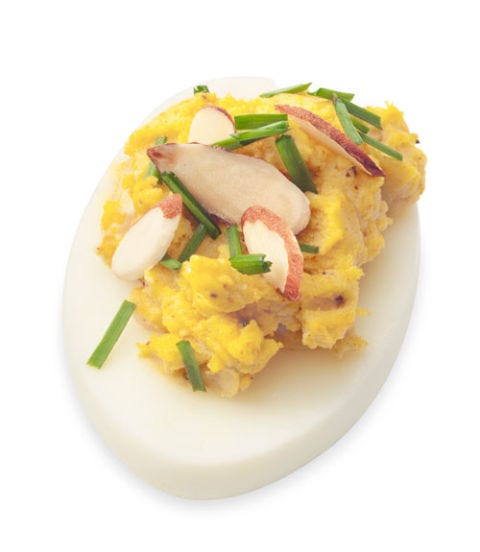 crunchy curry deviled egg