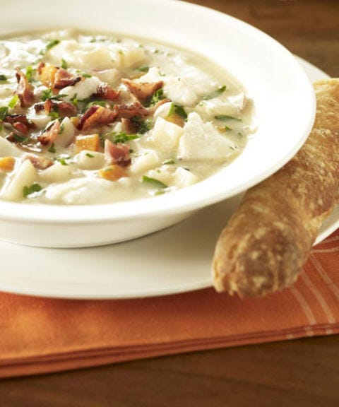Chowder di pesce abbondante zuppa di pesce sostanziosa