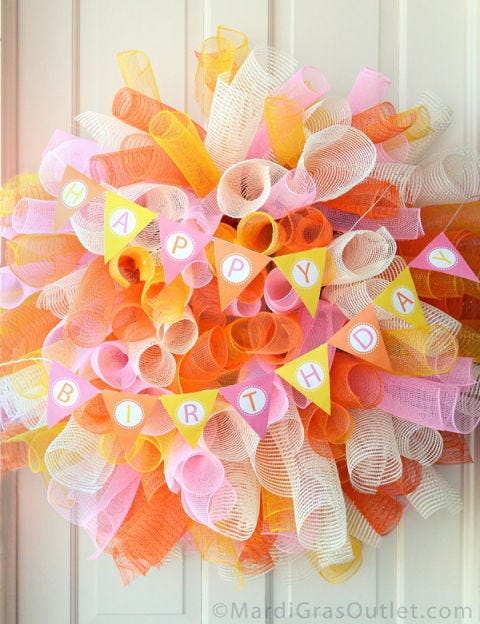 DIY Birthday Party Wreaths - Birthday Party Decor