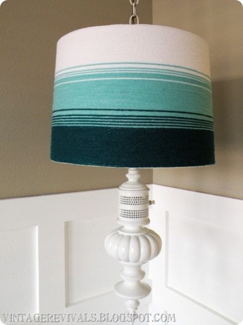 Diy Lamp Shade Makeovers Home Craft Ideas Diy Lamp Shade Makeovers Home Craft Ideas, Aqua Blue Lamp Shades