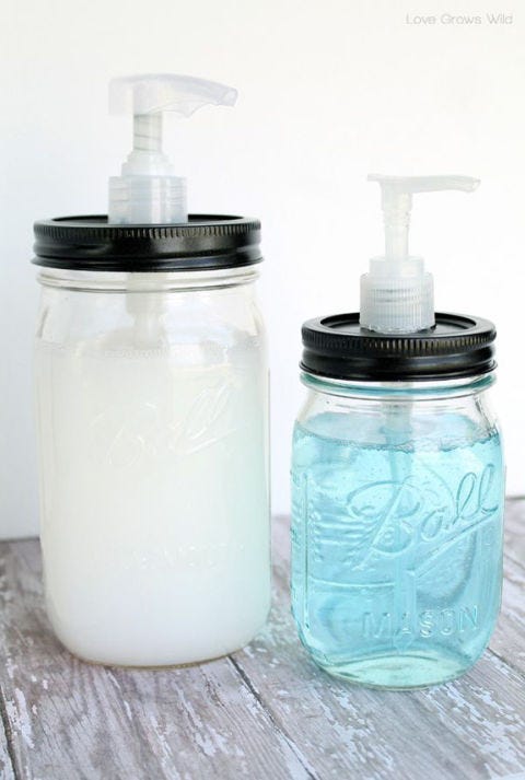 Mason Jar Crafts - Soap Dispenser