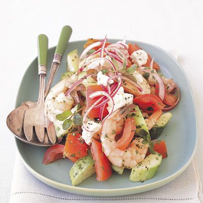 shrimp and tomato summer salad