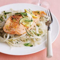 Citrus Salmon with Rice Noodles