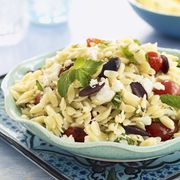 orzo salad with feta grape tomatoes and mint