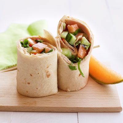 Best Wrap Recipes — turkey and cucumber salad wraps