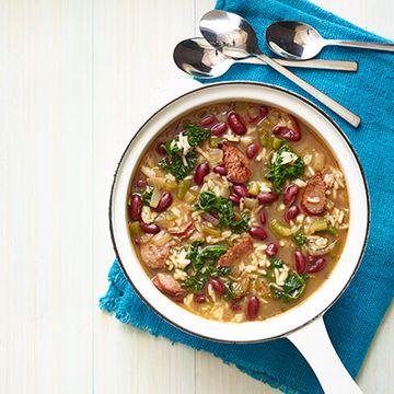 red beans and rice soup with kielbasa