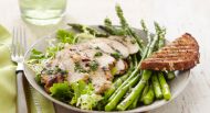 minted chicken with asparagus