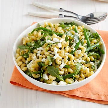 lemon pasta with green beans arugula