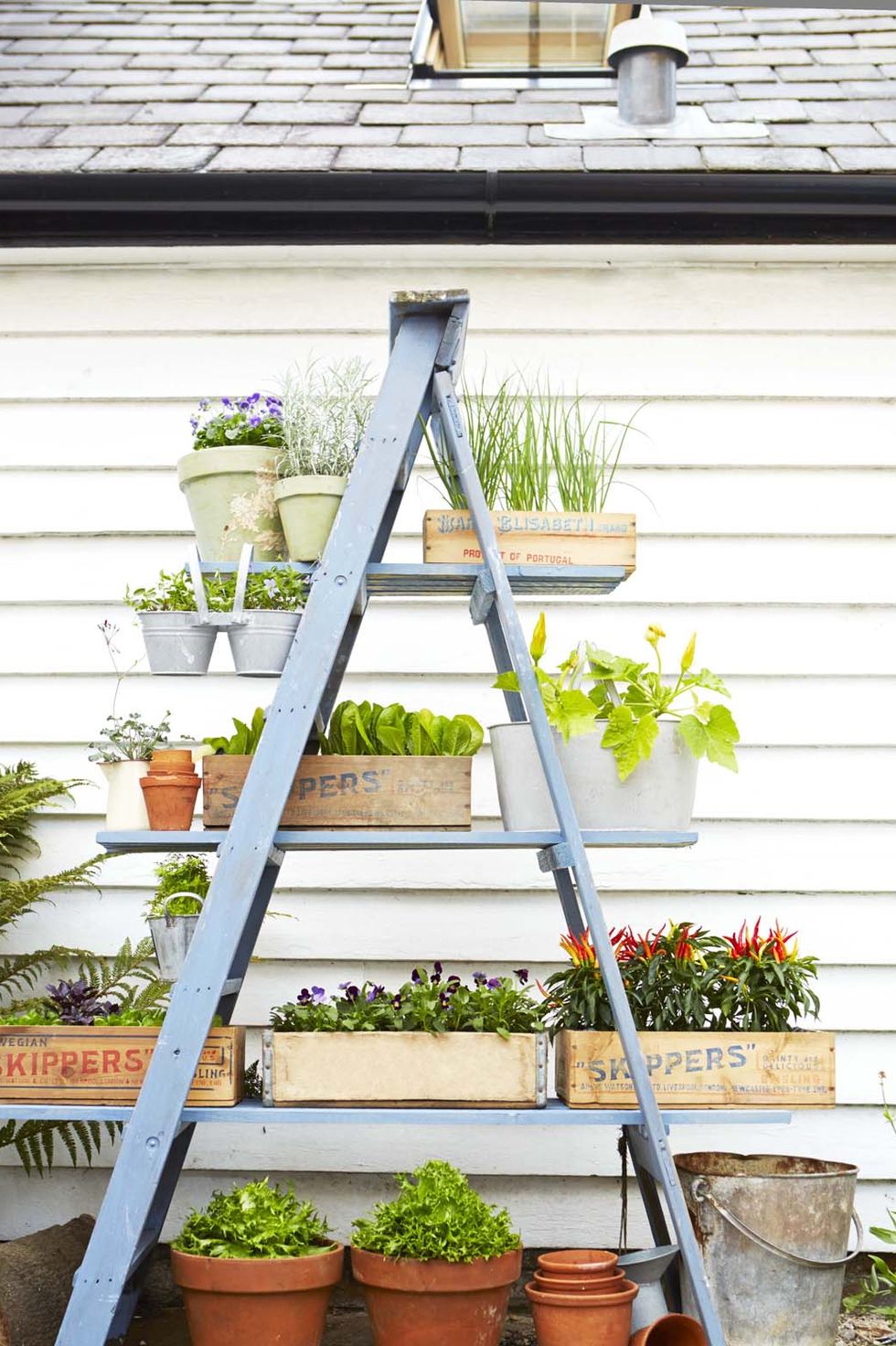 diy ladder planter