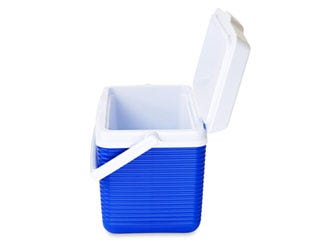 blue portable fridge