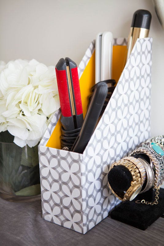 organizing tips   magazine holder