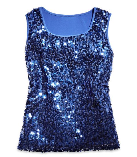 george sapphire sequined top