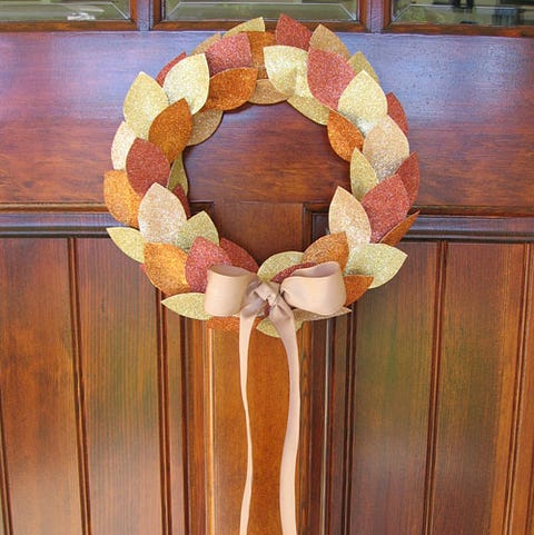 Fall Wreaths - Glitter Leaf Wreath Fall Wreaths - Glitter Leaf Wreath