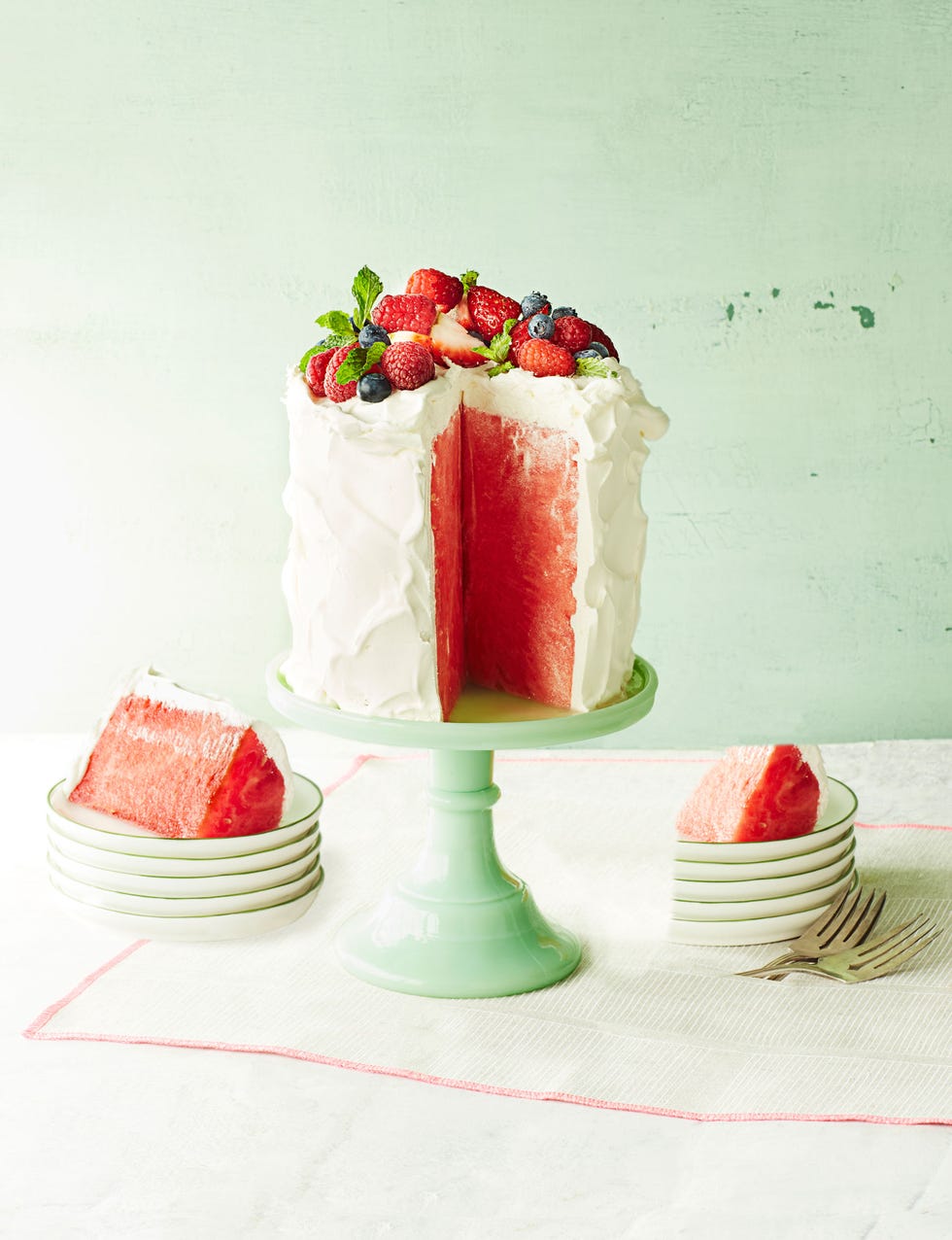 no cook watermelon "cake"   mother's day desserts