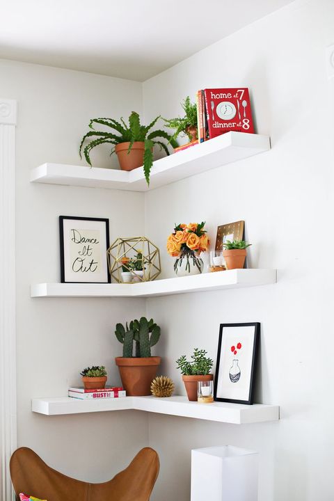 Ideas For Floating Shelves, How To Style A Bookcase With Bookshelf On Top Of Wall