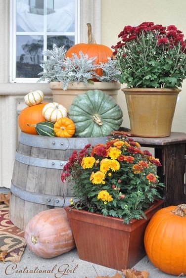 fall porch decor