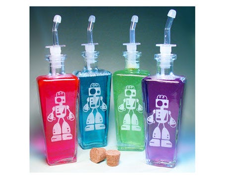 Reycled Glass Robot Containers Reycled Glass Robot Containers