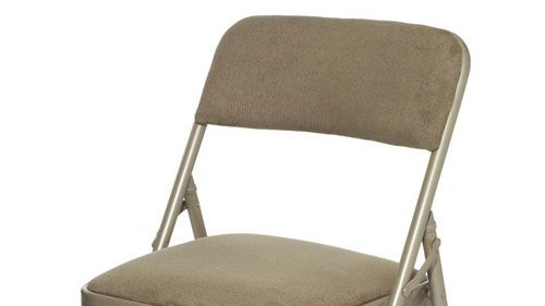 Grey Padded Folding Chair