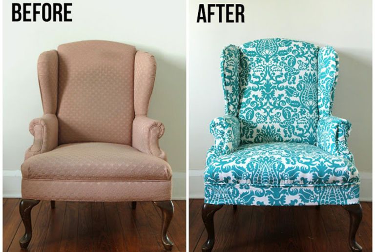 Wingback Chair Makeover