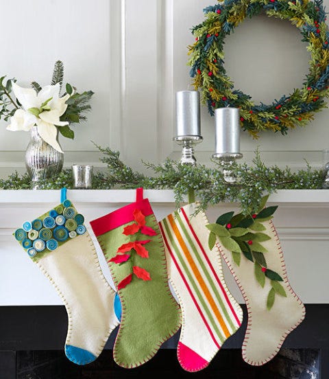 How To Make Felt Christmas Stockings Image Michael Partenio Pinwheel Stocking