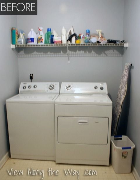 Laundry Room Makeover Diy Before And After - Diy Laundry Room Floor Cabinets